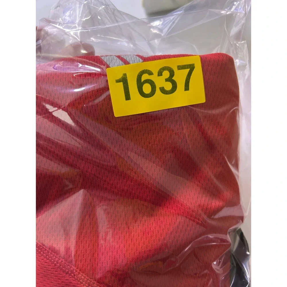 Adidas Training Shirt 100% Polyester Red Black Size Large Mens